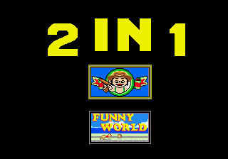 Funny World & Balloon Boy title screen for Sega Genesis